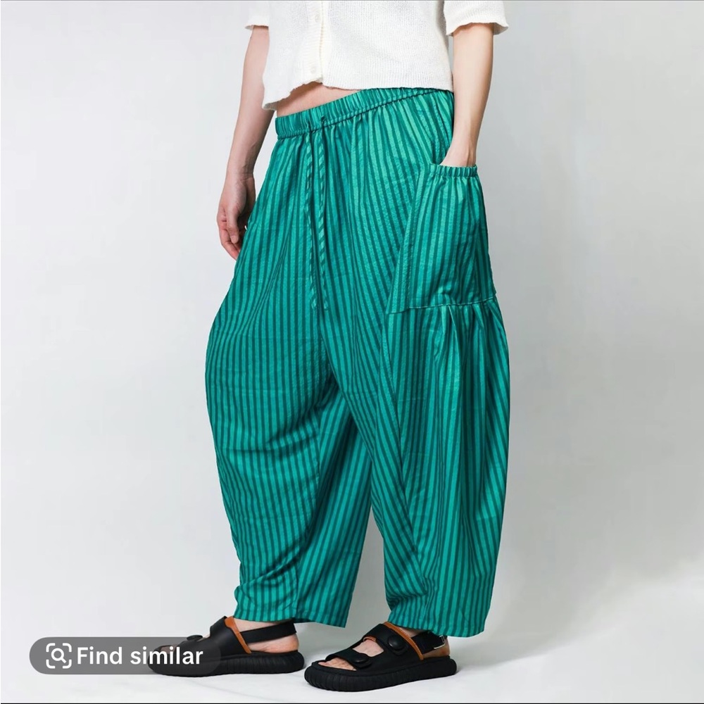 Striped Green Harem Pants